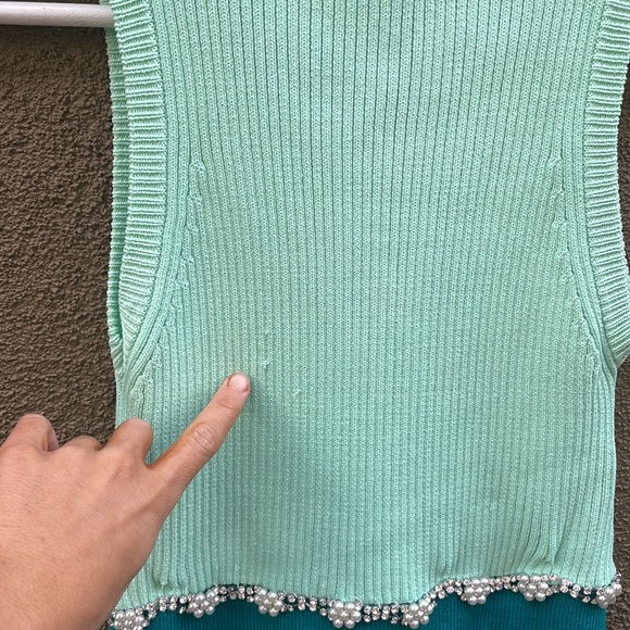 Zara JEWEL APPLIQUÉ KNIT DRESS - Picture 9 of 12